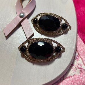 MUSI Vintage Shoe Clips Gold & Black